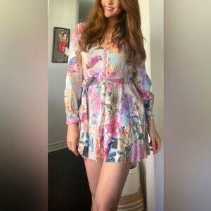 Long sleeves floral dress